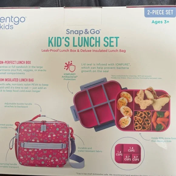 NIB Kids Bentgo Lunch Bag Set - Picture 2 of 6